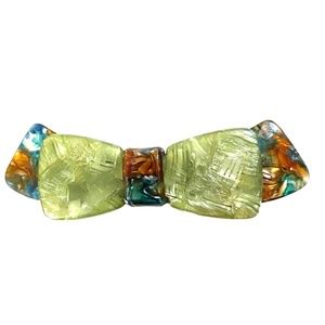 Made in France Multicolor Acetate Bow Barrette